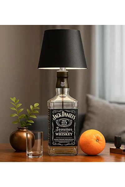 Bk Gift Kablosuz 3 Renkli Led Siyah Şişe Lambası, Ev Hediyesi, Arkadaşa Hediy...