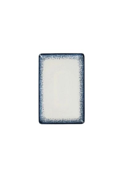 Kütahya Starry Dreams Dishwasher Safe Porcelain Rectangular Flat Plate Blue and White 23 x 17cm