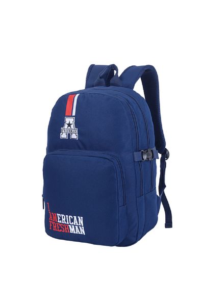 Marvel American Freshman Zipper Closure Adjustable Shoulder Strap Backpack Blue
