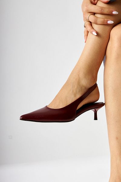 Limoya Sanni Burgundy Pointed Toe Women's Heeled Sandals