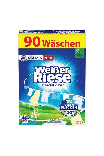 Weisser Riese Weisser Riese powder laundry detergent, Universal, 90 washes, 4.5 kg