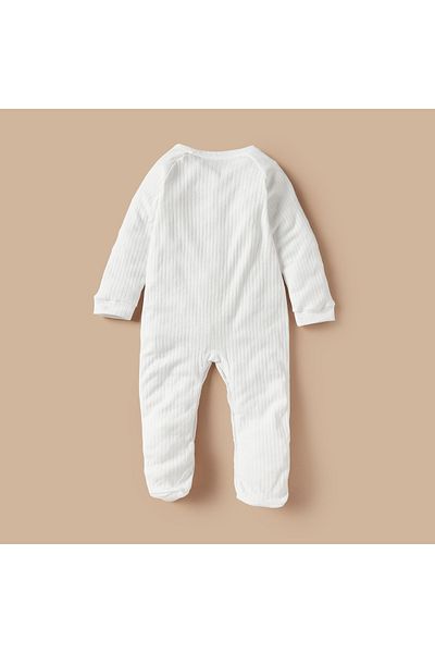 Juniors Bird Print Romper With Button Closure