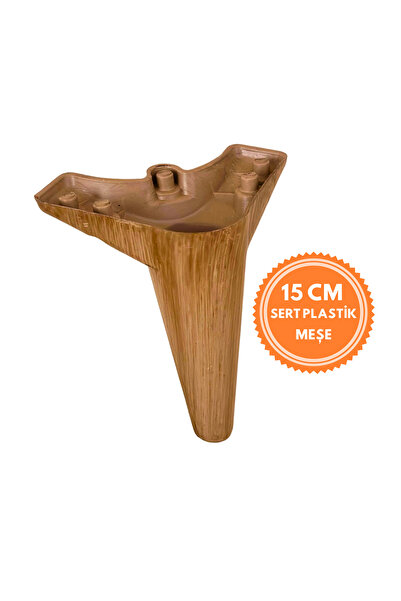 TEKSAN 15Cm Konik Mobilya Ayağı, Koltuk Ayağı, Sert Plastik