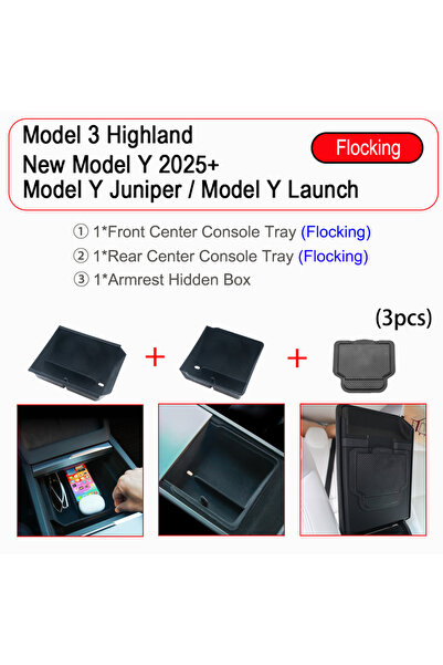 Choice 3 قطع من القماش المخملي لسيارات تسلا الجديدة موديل Y جونيبر (إطلاق 202...