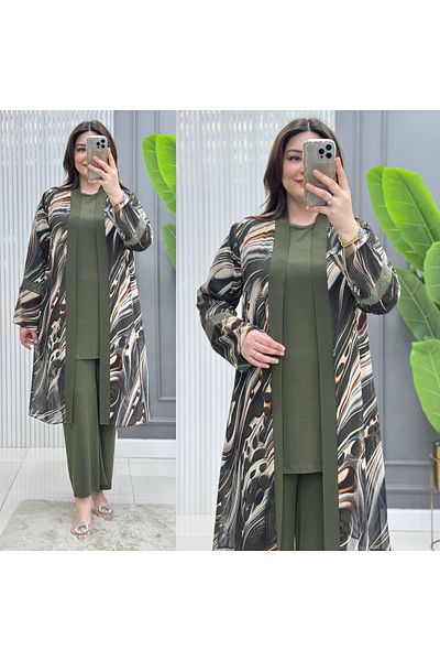 GK Sandy Chiffon 3-Piece Tunic Set