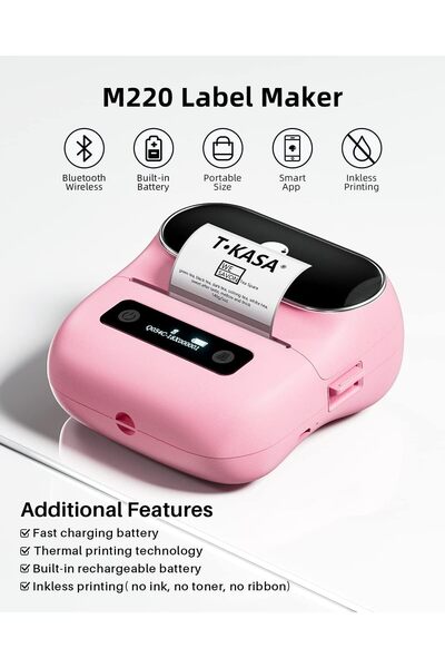 Phomemo طابعة ملصقات حرارية محمولة M220 - طابعة ملصقات حرارية لاسلكية