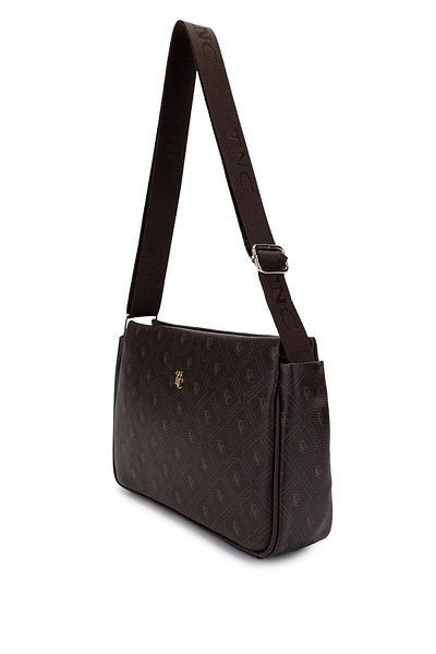 Tamer Tanca Women's Vegan Brown Pattern Shoulder Bag