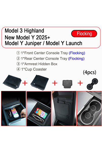 Choice5 4 قطع من المخمل لسيارة تسلا موديل Y الجديدة، إصدار جونيبر 2025، موديل...