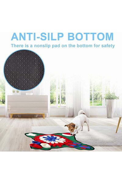 Geekipro covoraș multifuncțional pentru câini, multicolor, cauciuc/textil, 46 X 46 cm