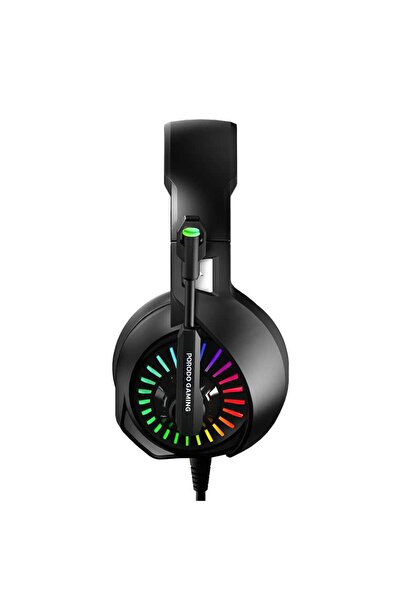 porodo RGB Definition Gaming Headset PDX410 Black Immersive Stereo Sound with Mic & RGB Lighting