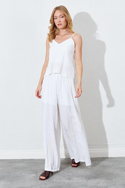 TENA Women's Ecru Drawstring Strap Short Pants Wrinkle Suit