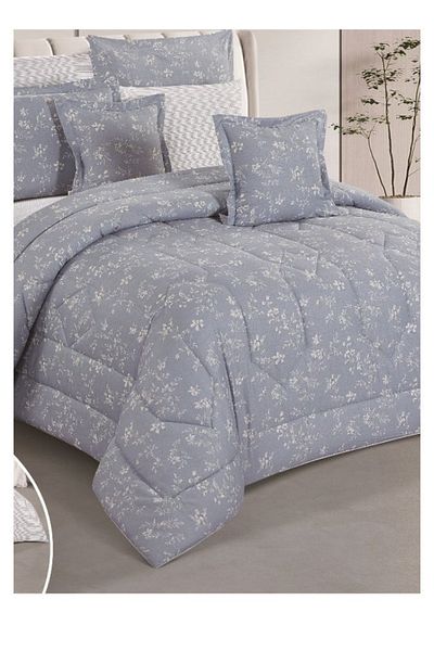 smart home Double-sided comforter set, 8-piece comforter with comfortable inner filling, 8-piece double comforter fits two people's beds