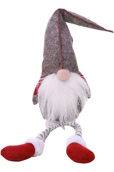 daity Gnome Decoration, Textile, Red/white/gray, 50 X 11 Cm