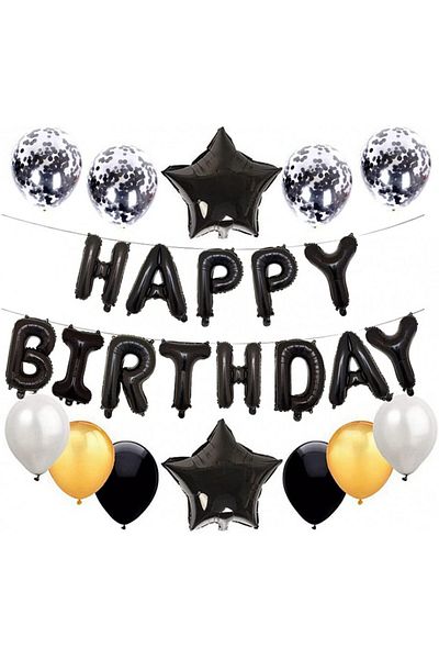 Cymeosh 25-piece Anniversary Set, White/black, Foil/latex
