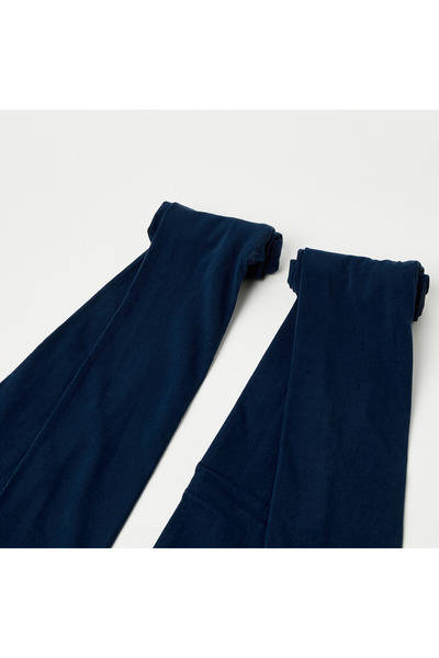 Juniors Solid Tights - Set Of 2