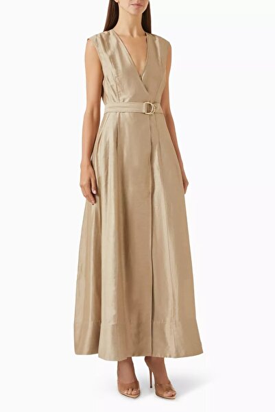 Acler Hepworth Belted Maxi Dress, Linen Blend