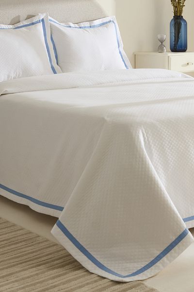 Karaca Home Комплект за двойно легло White Collection Doris, 100% памук, син