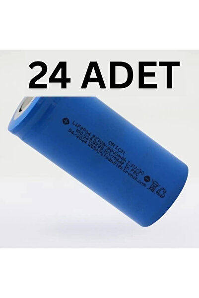 Orion 24 Adet 32700 Pil LiFePo4 3.2V 6000 mAh 3C IFR32700 Mavi