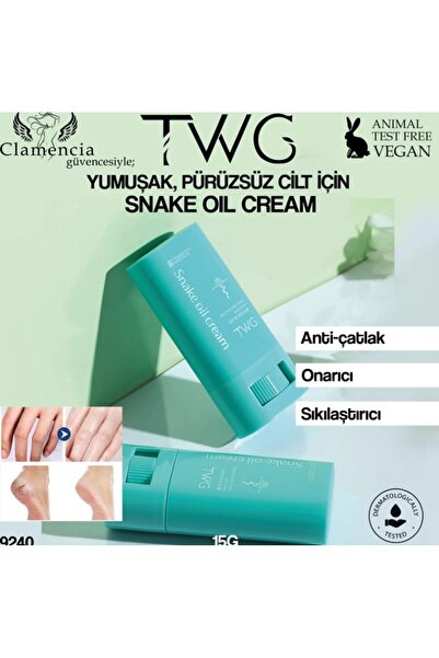 twg Clamencia TWG Snake Oil Krem Anti-Çatlak ve Sıkılaştırıcı Roll-On 15gr
