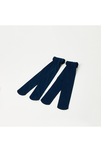 Juniors Solid Tights - Set Of 2