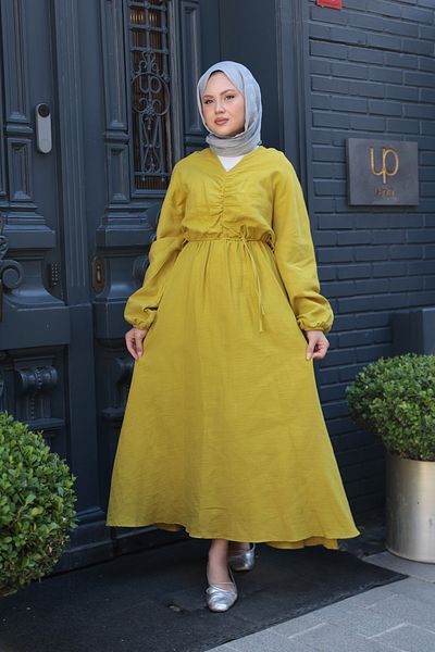 LOCCO Γυναικείο φόρεμα Olivia Fat Green