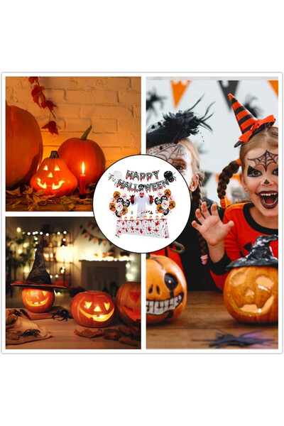 Anyingkai Halloween decoration set, 11 pieces, multicolor, latex/PVC