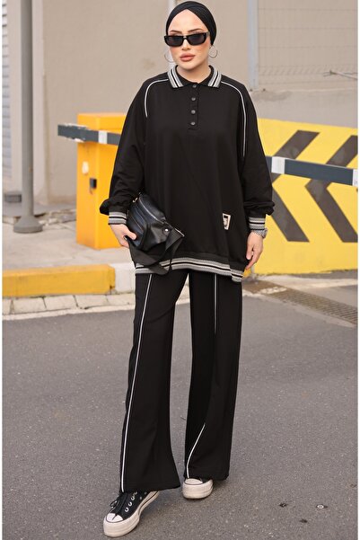 Wovi Women's Hijab Tracksuit Set Top and Bottom Tracksuit Set