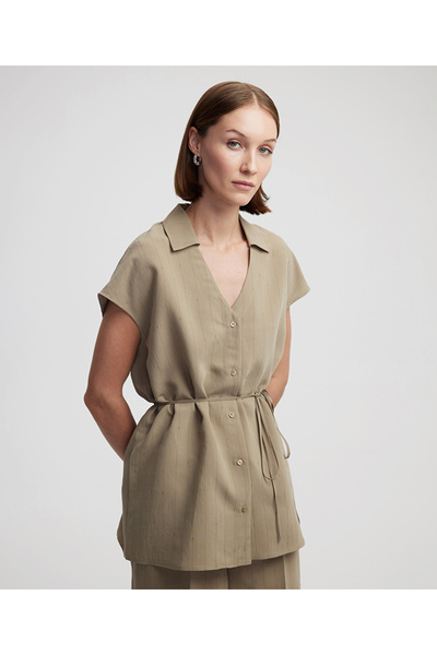 İpekyol İnce kuşaklı gömlek