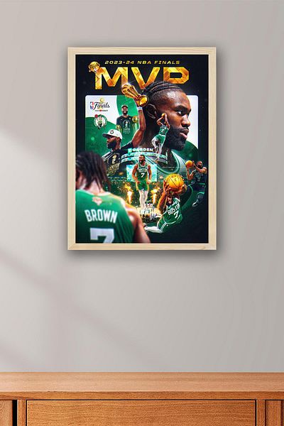 Saturn Pictură înrămată Jaylen Brown - Pictură poster NBA de baschet