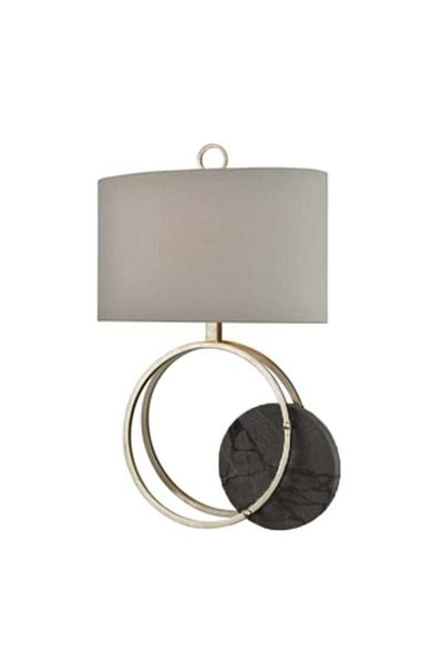 Siera Gold and black marble ring lamp D4111
