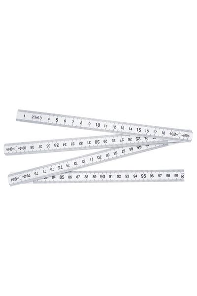 flores Plastic joinery tape measure, white, 1 m