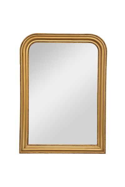Atmosphera Créateur D'intérieur Atmosphera Adele Vertical Decorative Mirror With Beige Wooden Frame, 74x104 Cm