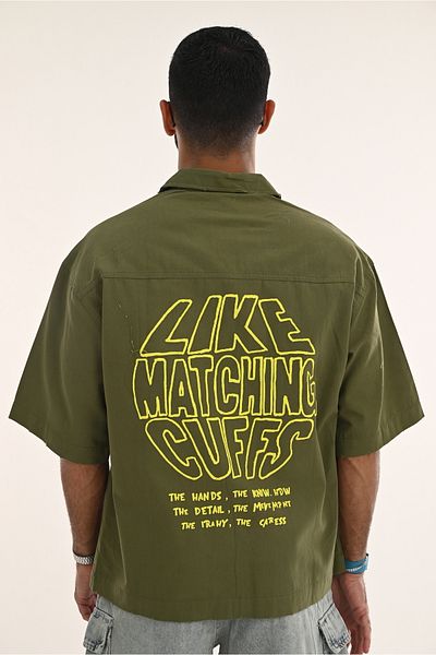 SWAG SA Embroidered summer shirt with short sleeves