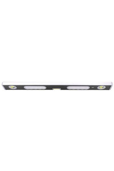 flores Gray aluminum level with handles, 3 vials, 180 cm