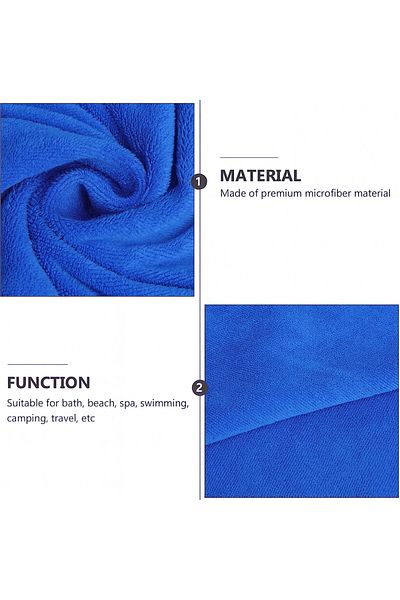 Fabienne Microfiber 2-Piece Bath Sheet 80x160cm Beach Towel Microfiber Oversized Towel Soft Absorbent