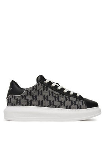 Karl Lagerfeld Men's Sneakers black KARL LAGERFELD-KL52565 400 BLACK LTHR & TEXTILE