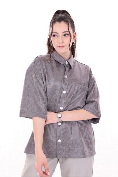 SWAG SA Square-cut leather shirt