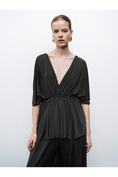 Nocturne Boncuk Aksesuarlı Bluz