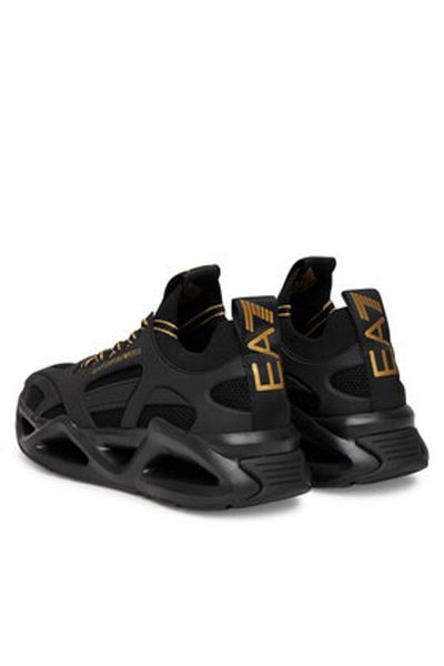 EA7 Emporio Armani Teniși bărbați negri EA7 EMPORIO ARMANI-X8X174 XK377 U106 TRIPLE BLK+GOLD MODI