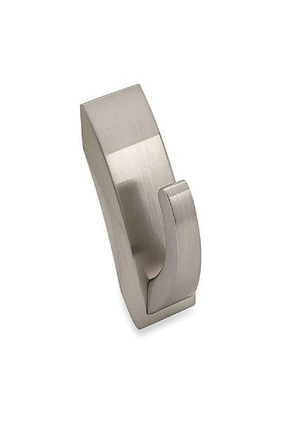 3M Damage-Free Multi-Purpose Durable Adhesive Hook with 2 Strips Brushed Nickel Medium