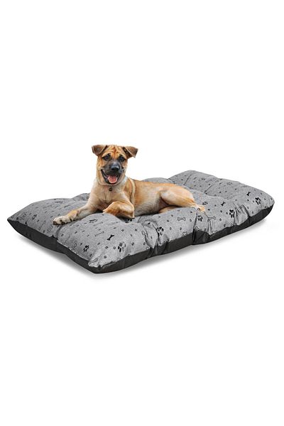 shumee Pernă pat pentru câini PRESTIGE 100x70 cm impermeabilă cu oase negre