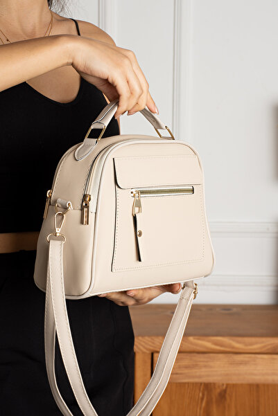 Zealous Geantă mare de umăr și de mână pentru femei, cu textura din piele, cu trei compartimente, cu curea reglabilă în diagonală și în mână