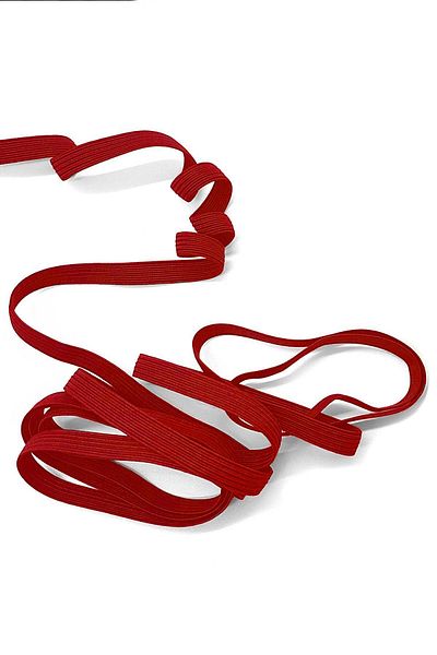 hapshoe Red 6 mm 5 Mt Durable Hard Flat Elastic Ribbon Rubber
