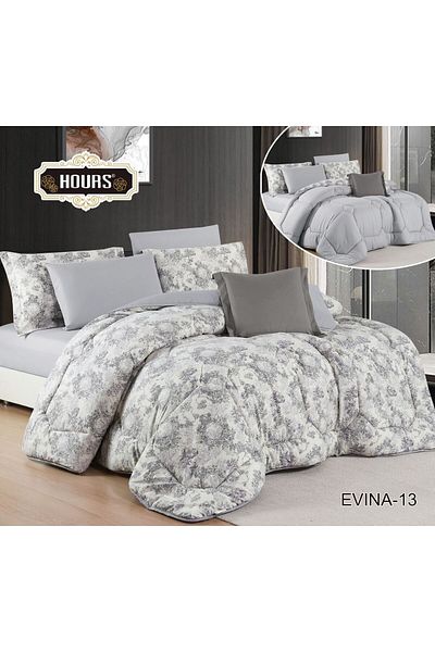 HOURS Horse Navran 7-piece comforter set with a modern and distinctive pattern, double-sided EVINA-013A