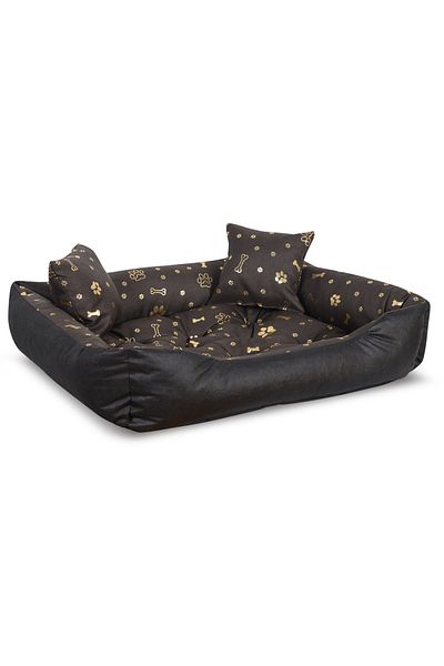 shumee Pat pentru câini 115x95 cm impermeabil, model oase aurii