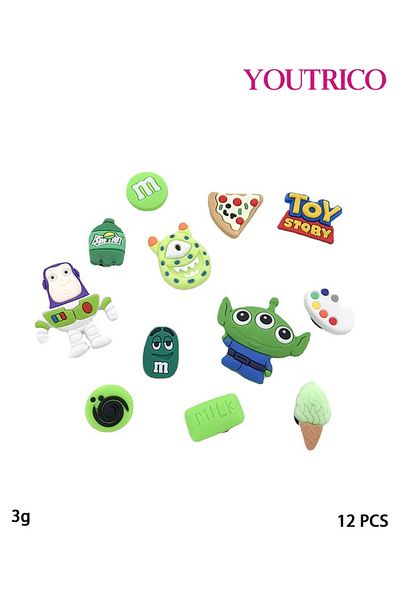 Youtrico 12pcs Buzz Lightyear Jibbitz Charms for PVC Slipper Ornament