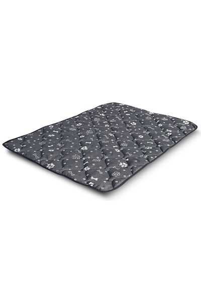 shumee Covoraș pentru câini 80x60 cm impermeabil, model oase argintii