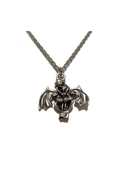 Herşey Nota Angel Bat Unisex Necklace – the Charming Meeting of Darkness and Light