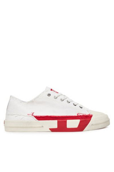 Diesel Men's Sneakers white DIESEL-Y03504P8114 HA690 BRIGHT WHITE/RACING RED
