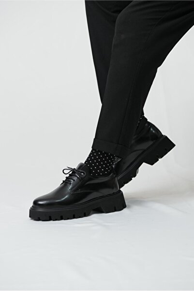 TETRİ Morgan Model Hakiki Deri El Yapımı Erkek Siyah Casual Ayakkabı